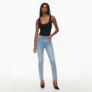 Aritzia Denim Forum The Yoko High Rise Slim Jeans Light Blue — Size 27 L28